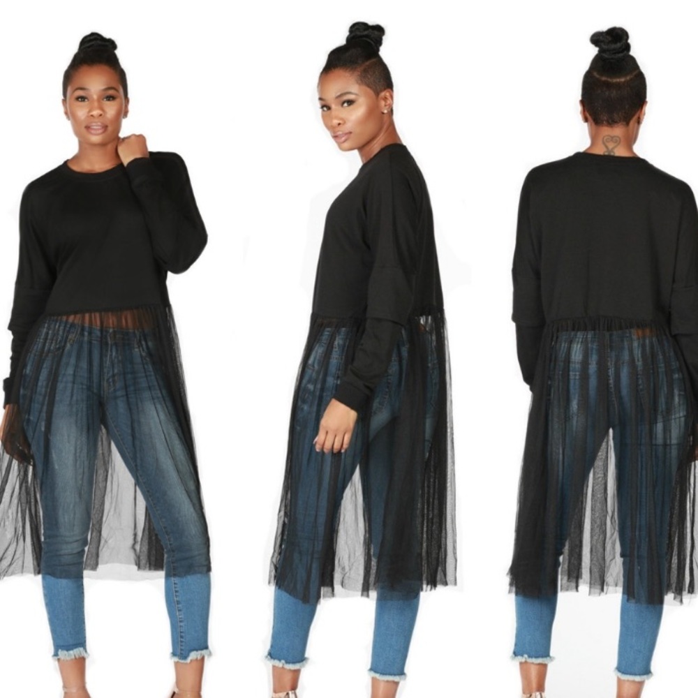 Tulle sweatshirt